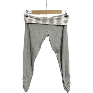 Lululemon Crop Side Ruched Leggings Gray Size 8